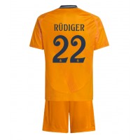 Dres Real Madrid Antonio Rudiger #22 Preč pre deti 2024-25 Krátky Rukáv (+ trenírky)